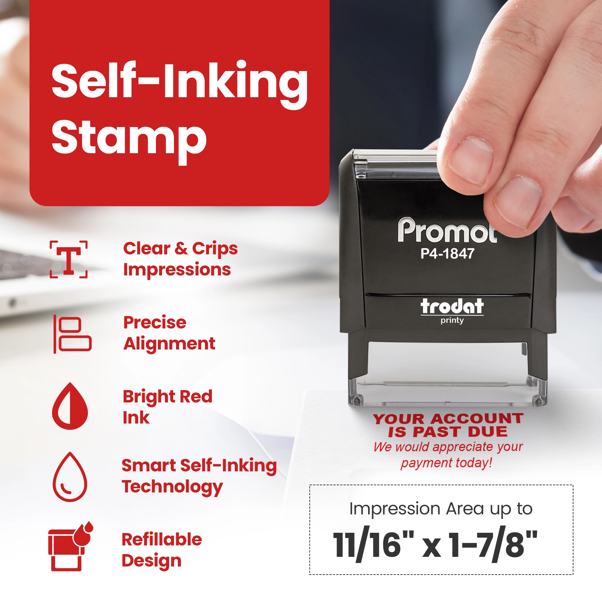 Your Account is Past Due Stamp